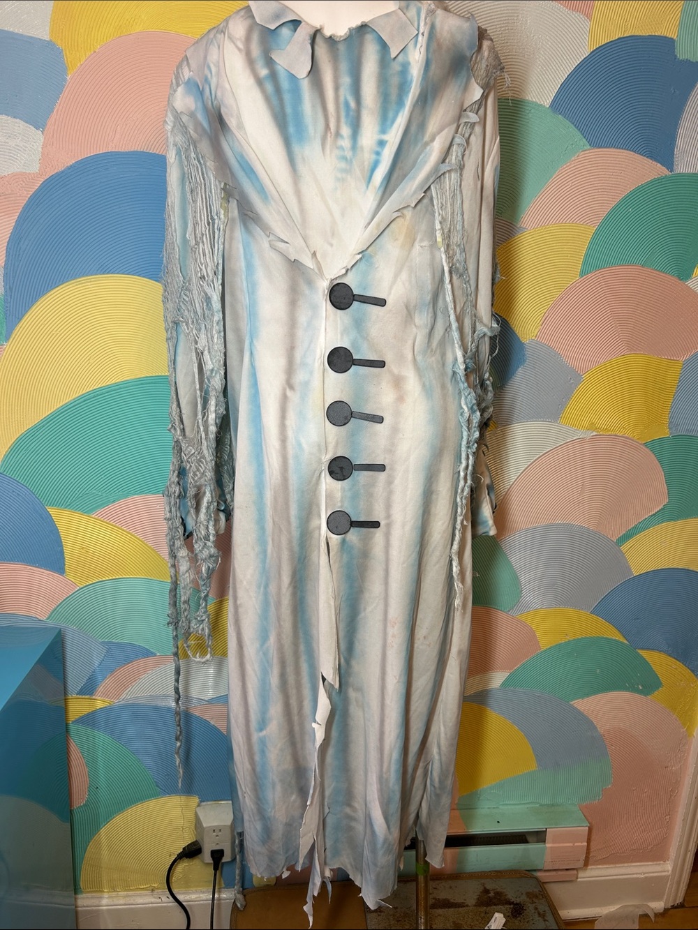 Ghost Halloween men’s custom  Tie-Dye Distressed
